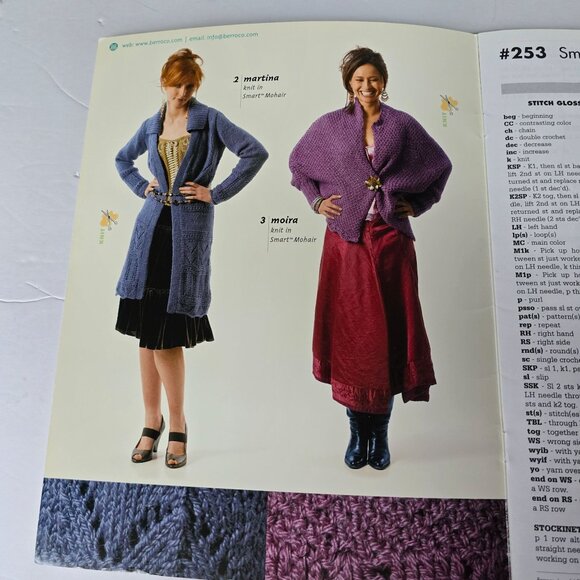 Berroco Smart Mohair #253 Knitting Pattern Book - Picture 3 of 9